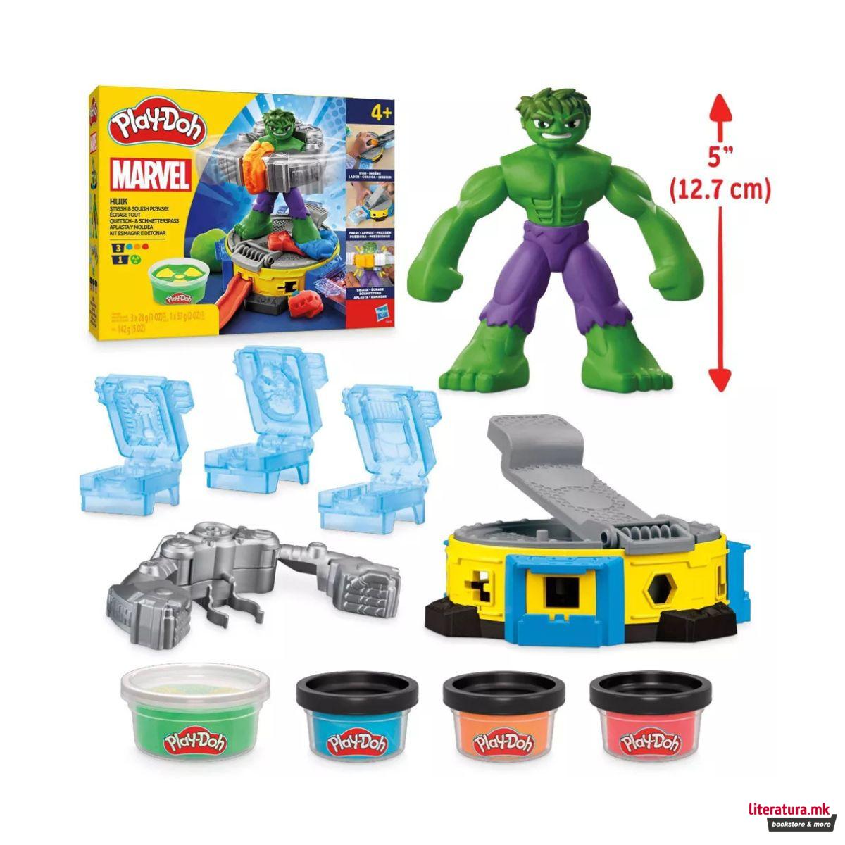 Сет за игра, Play-Doh: Marvel - Hulk Smash & Squish Playset 