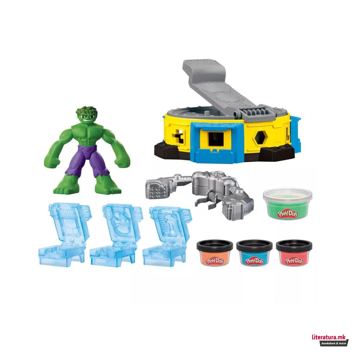Сет за игра, Play-Doh: Marvel - Hulk Smash & Squish Playset 
