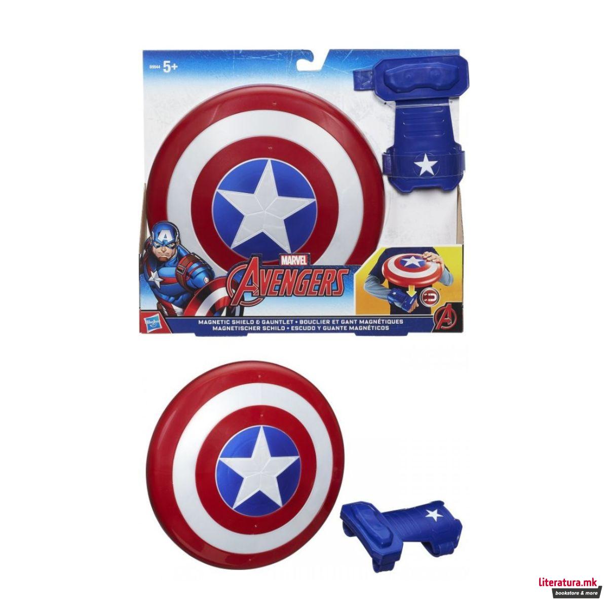Магнетен Captain America штит + ракавица 
