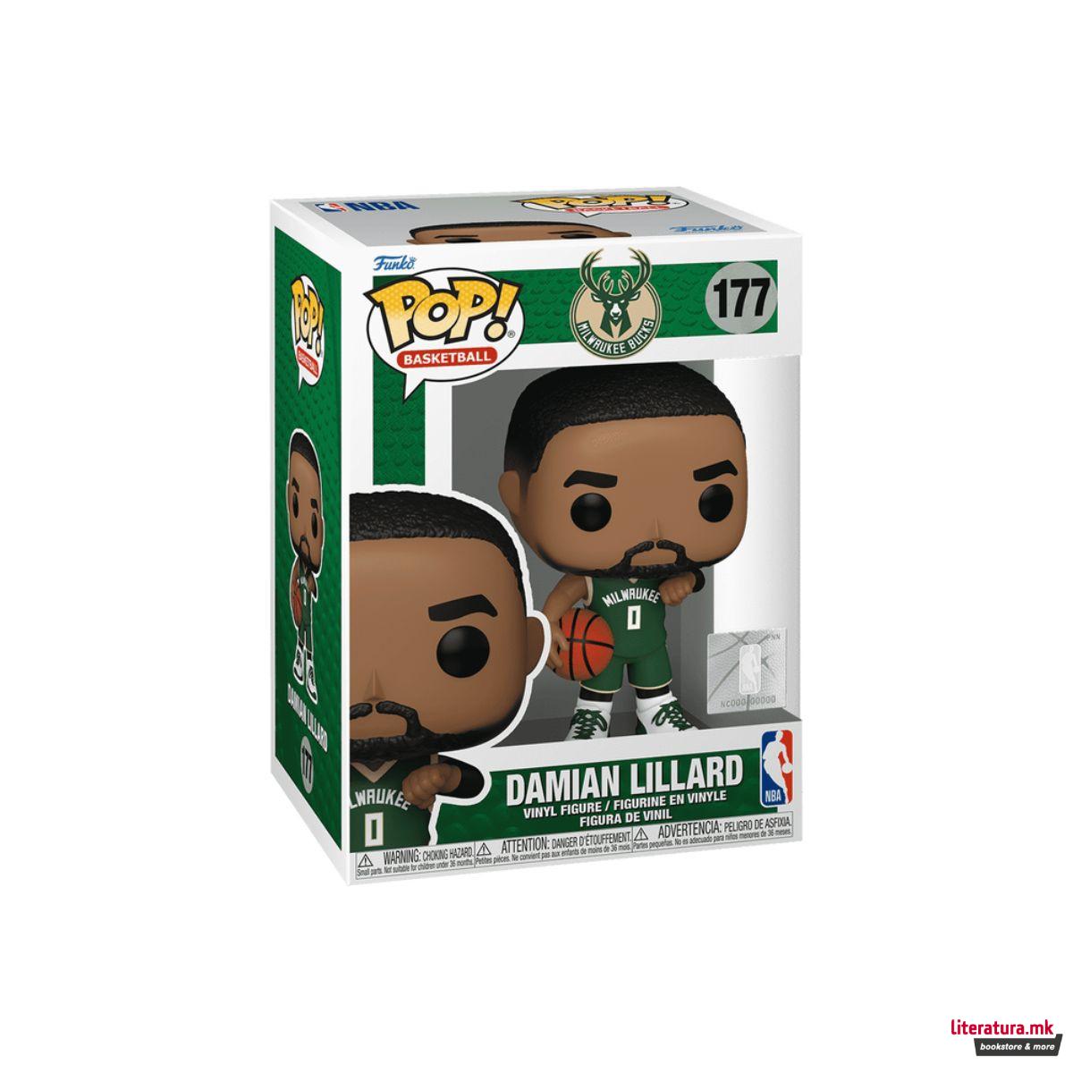 Фигура, Pop! Basketball, NBA: Milwaukee Bucks - Damian Lillard 