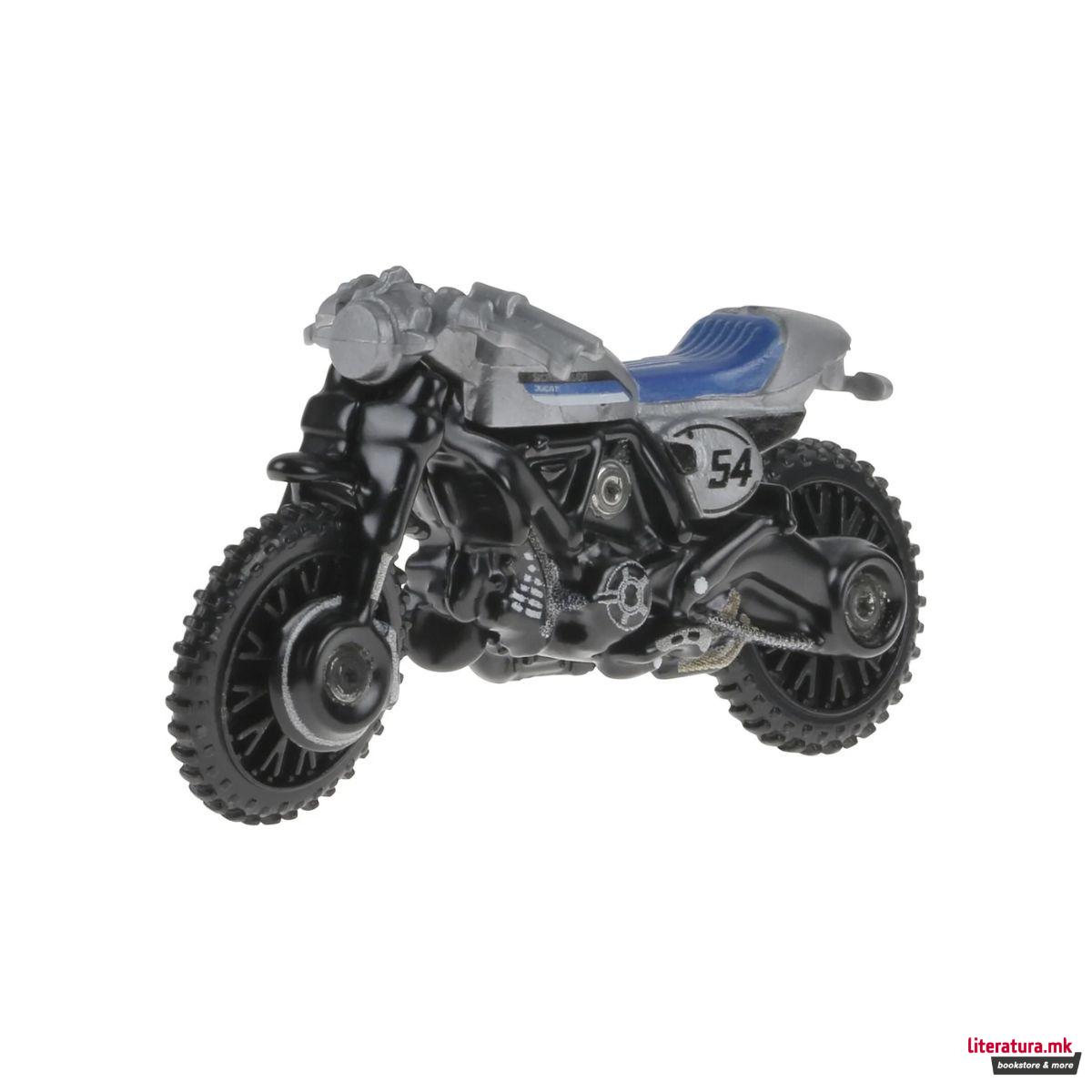 Фигура, Hot Wheels: Motorcycle Club - Ducati Scrambler Silver 