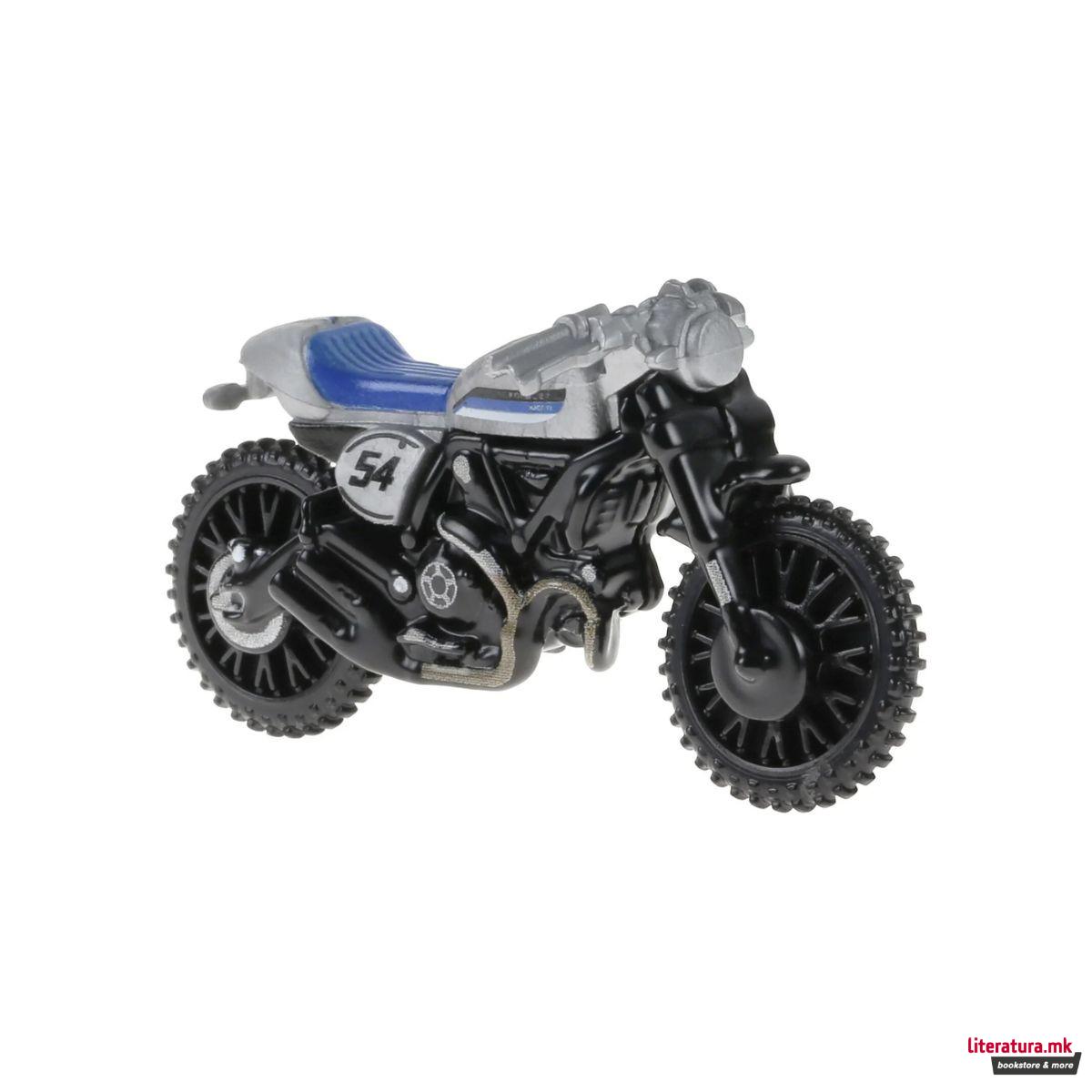Фигура, Hot Wheels: Motorcycle Club - Ducati Scrambler Silver 
