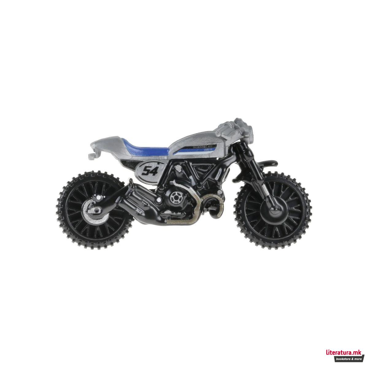 Фигура, Hot Wheels: Motorcycle Club - Ducati Scrambler Silver 