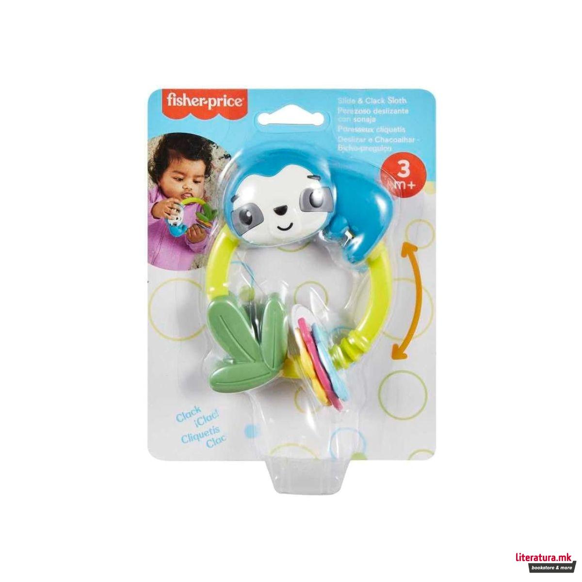 Бебешка тропалка, Fisher Price - Slide & Clack Sloth 