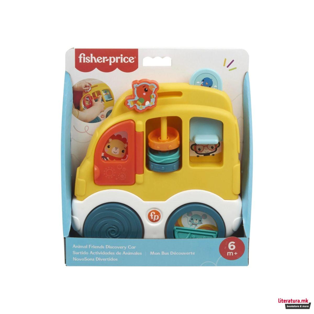 Сензорна играчка, Fisher Price - Animal Friends Discovery Car 
