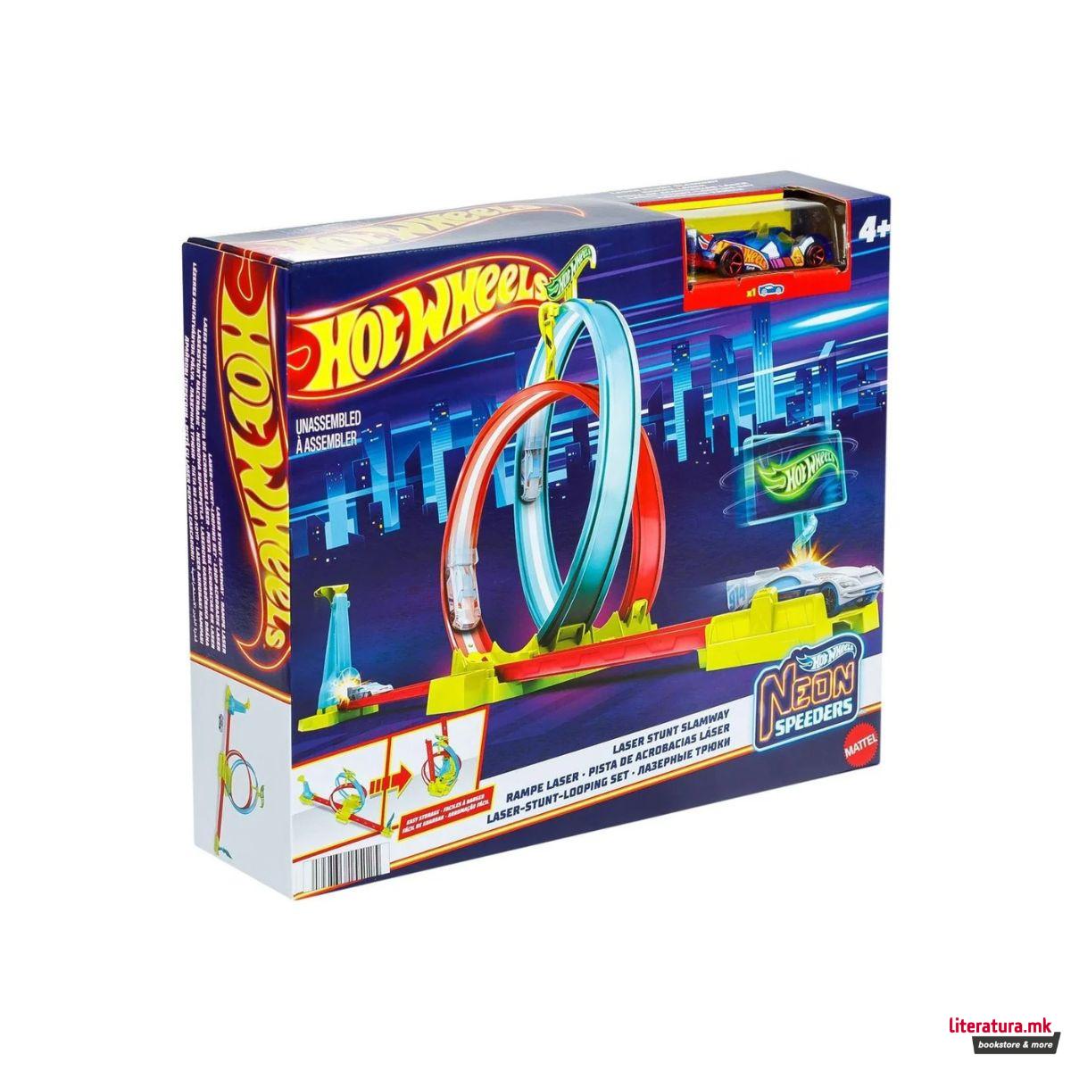 Сет за игра, Hot Wheels: Neon Speeders - Laser Stunt Slamway 
