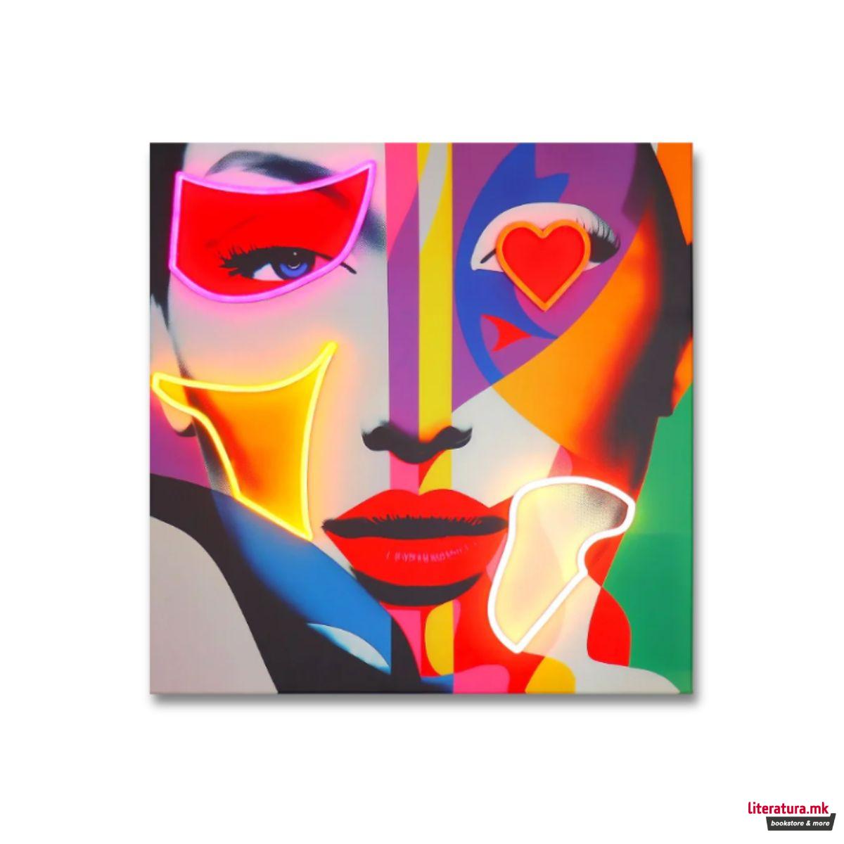 Слика со неонско светло, Face Shapes 