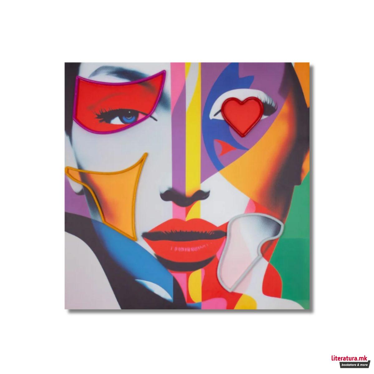 Слика со неонско светло, Face Shapes 