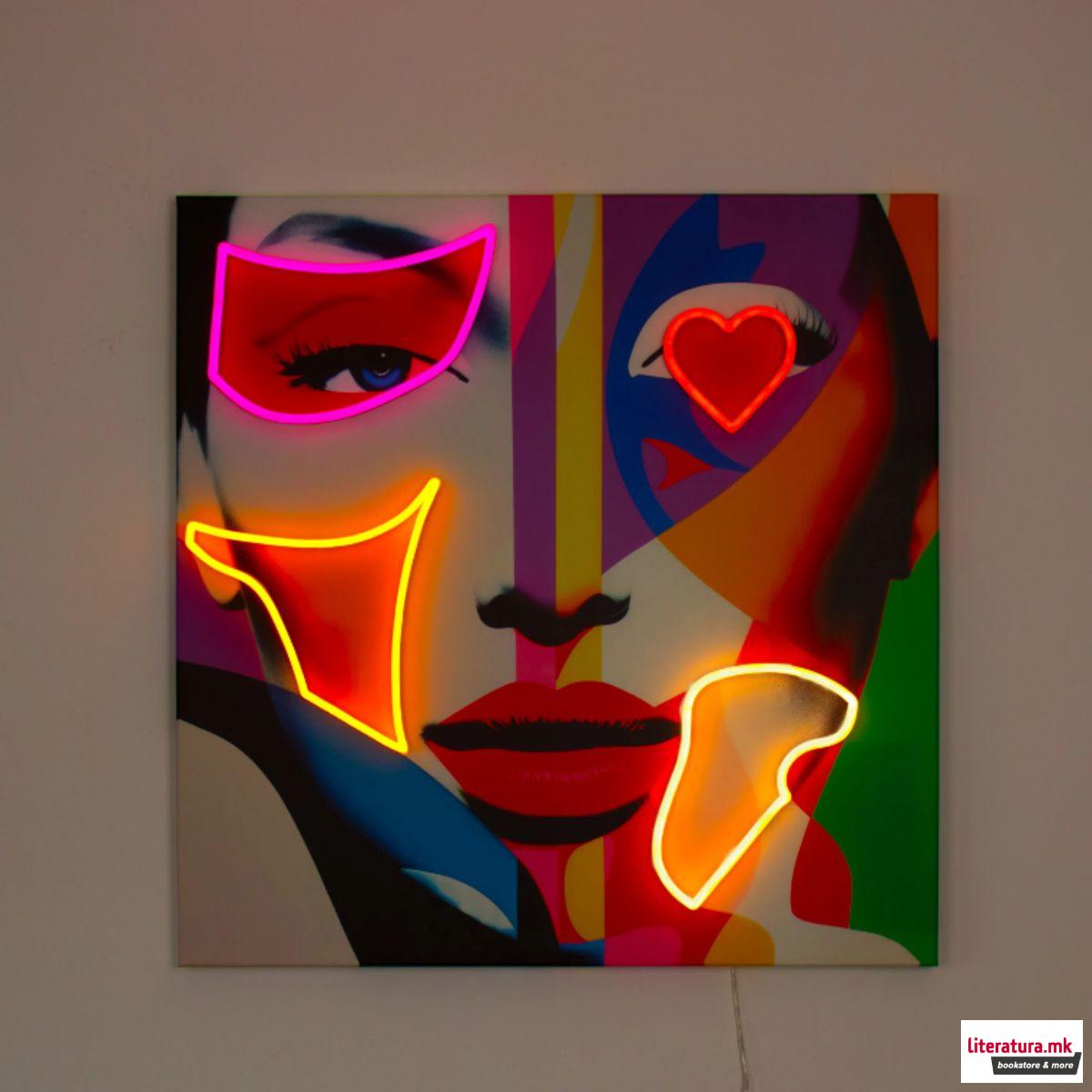 Слика со неонско светло, Face Shapes 