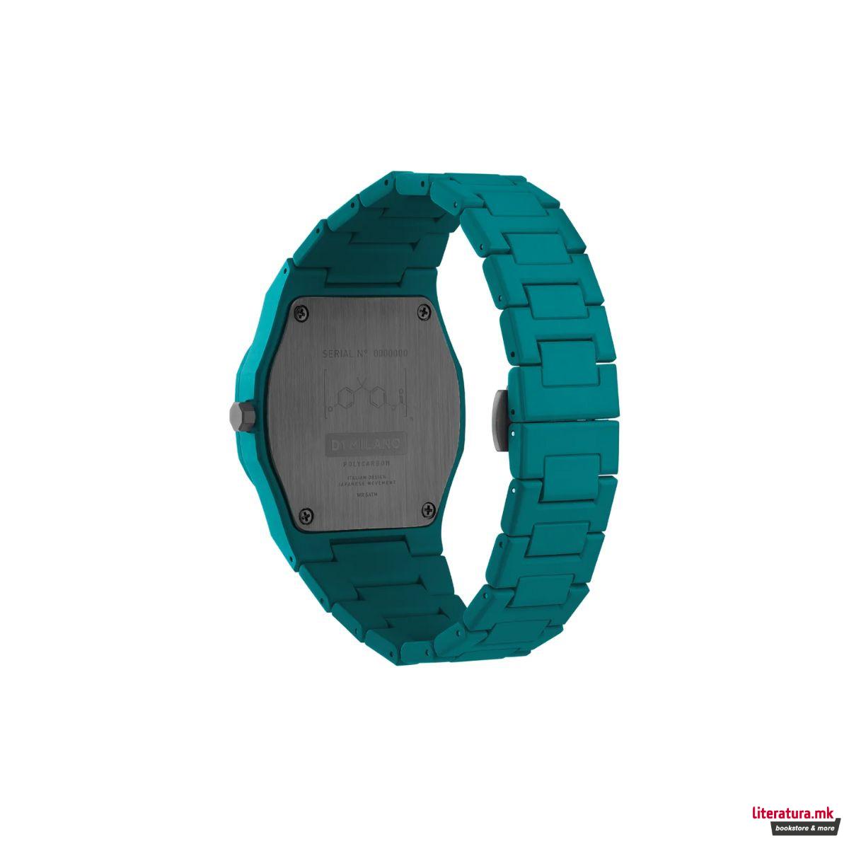 Часовник, Polycarbon 37mm, Teal 