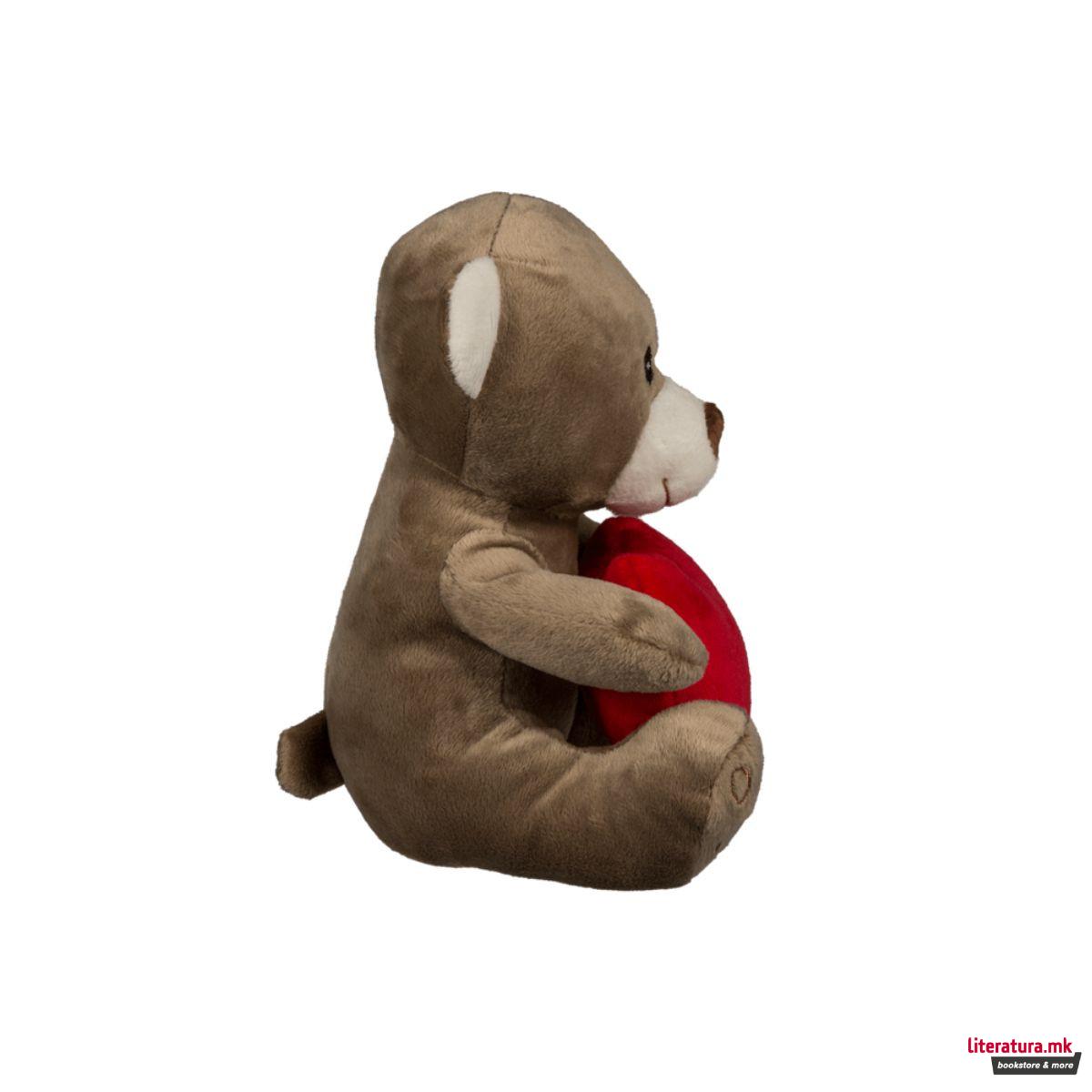 Плишано мече со срце, 2 бои 