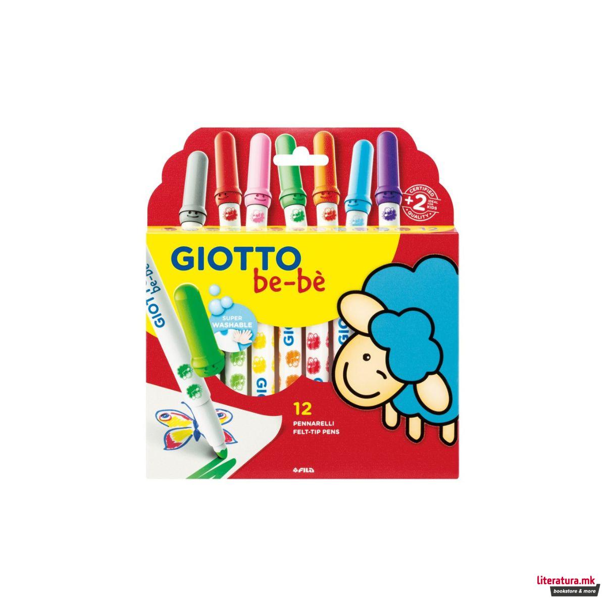 Сет од 12 фломастери, Giotto be-bè 