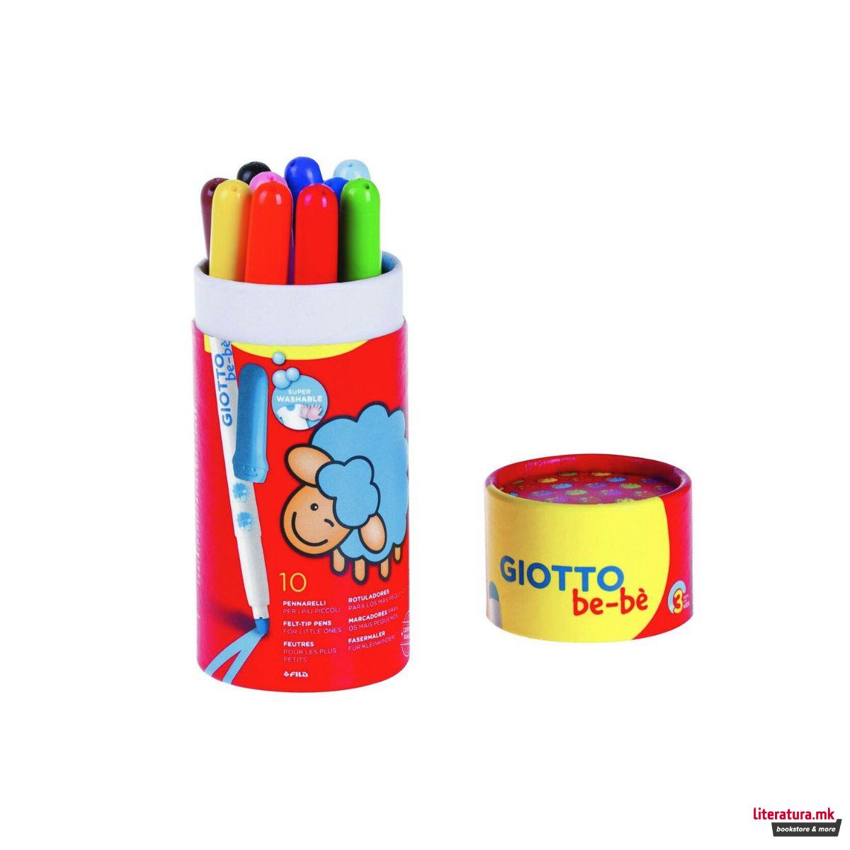 Сет од 10 фломастери во кутија, Giotto be-be