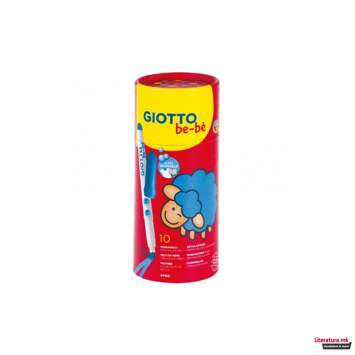 Сет од 10 фломастери во кутија, Giotto be-be