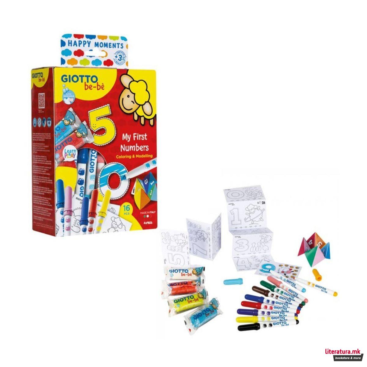 Сет за изработка, Giotto be-be - Happy Moments: My First Numbers 