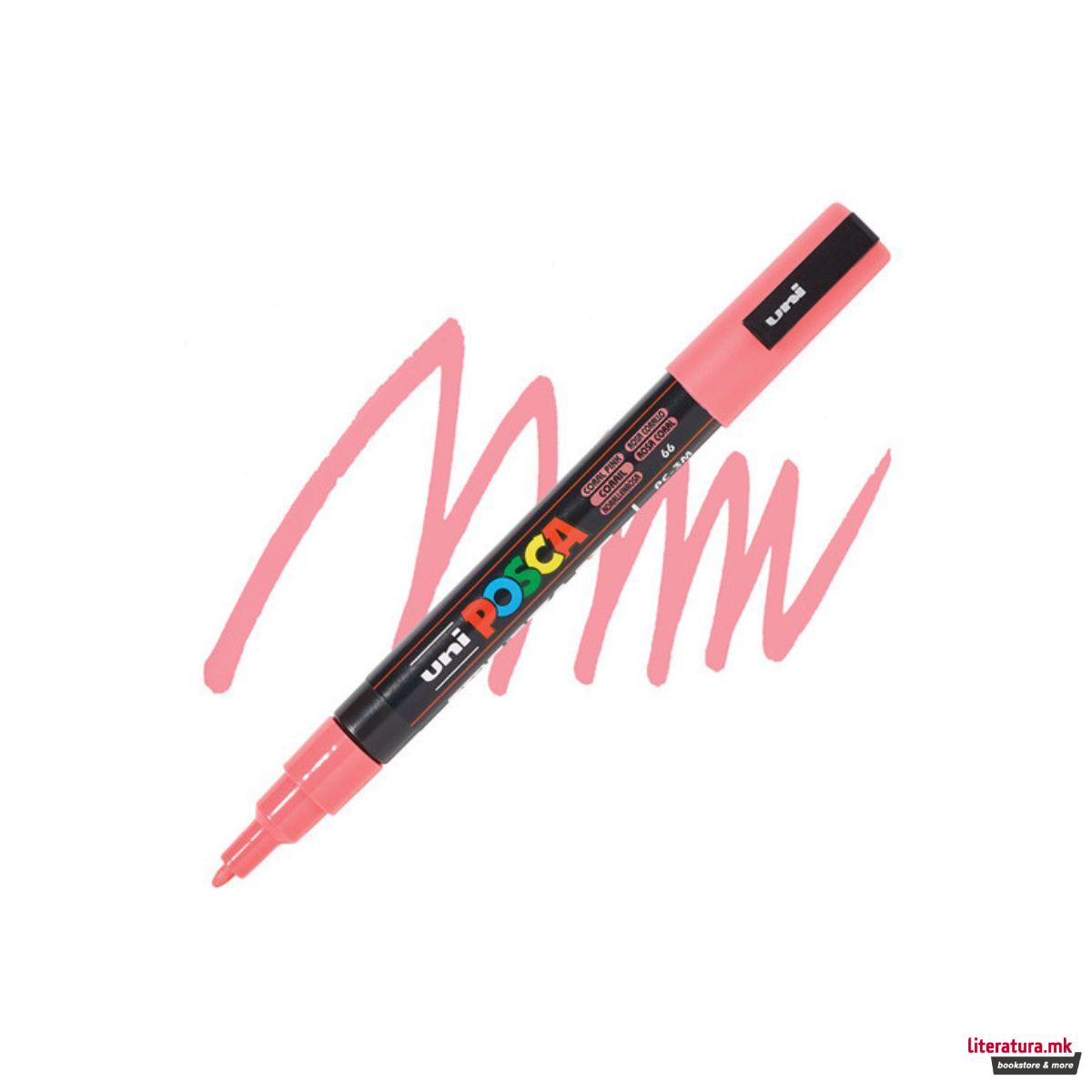 Маркер, Posca PC-3M - Coral Pink