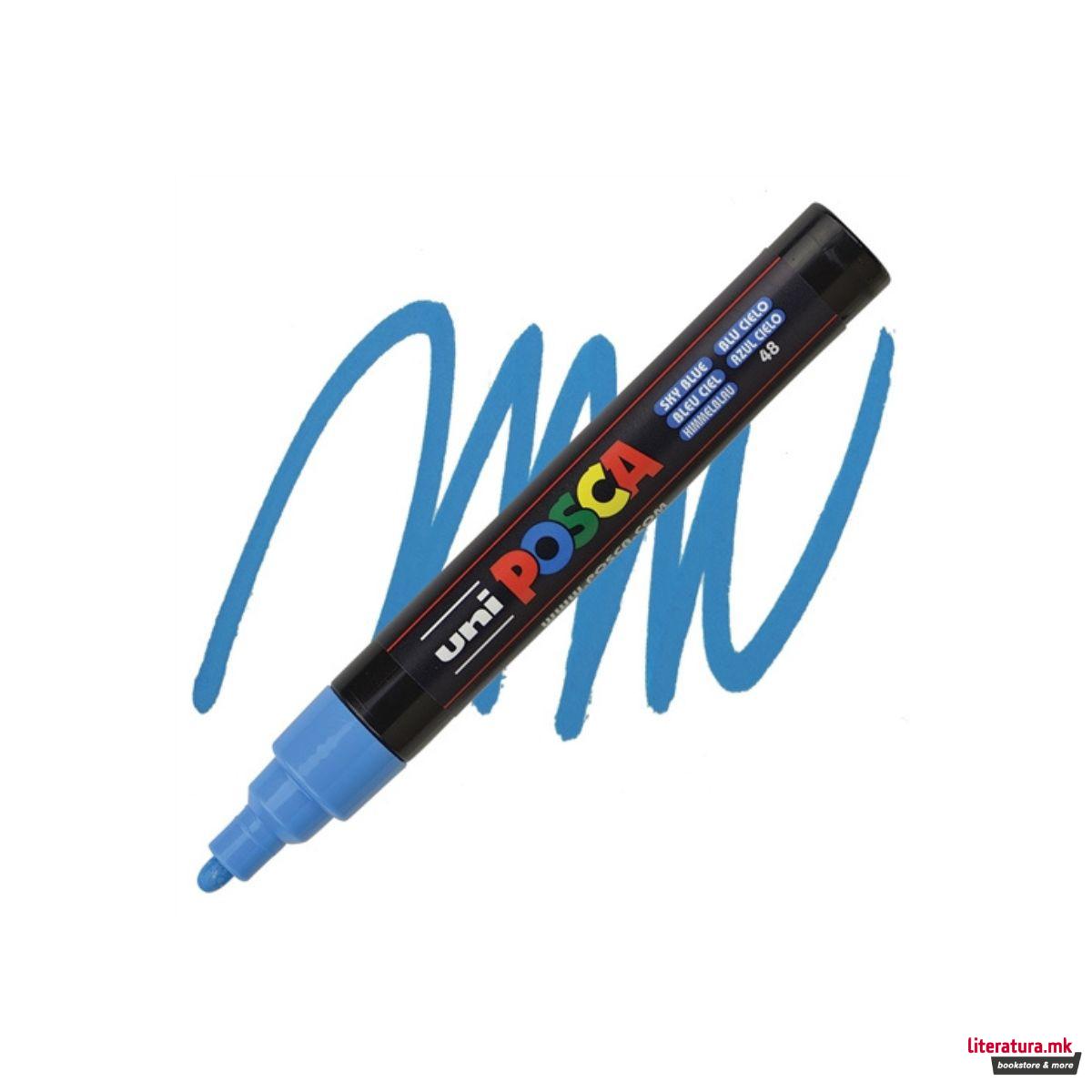 Маркер, Posca PC-5M - Sky Blue