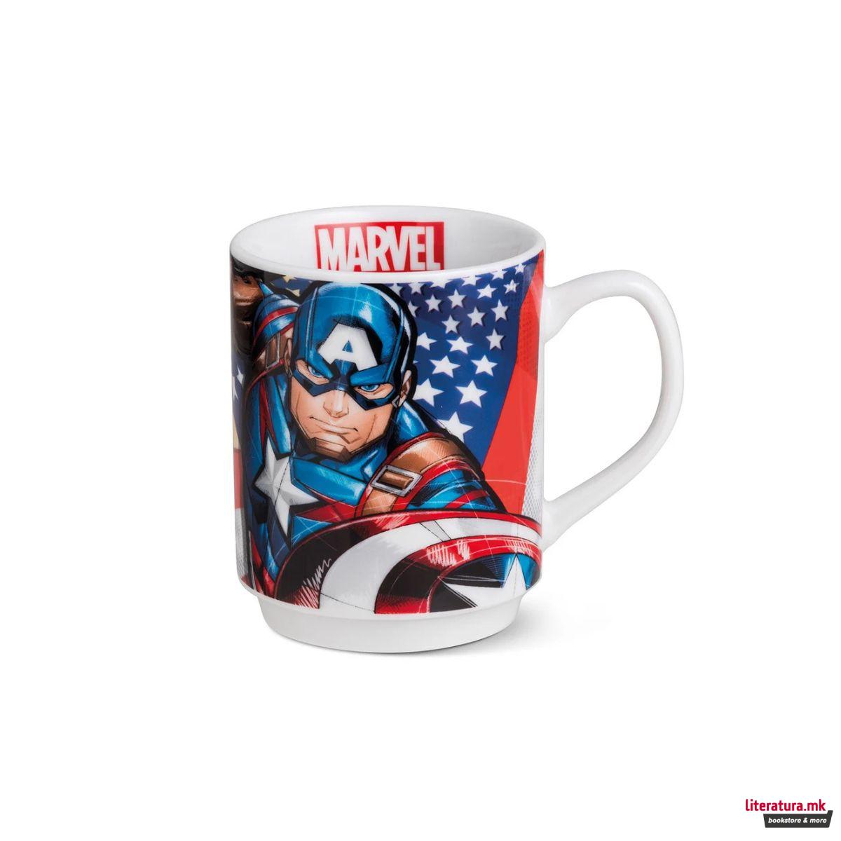 Шолја во метална кутија, Marvel: Captain America, 350ml 