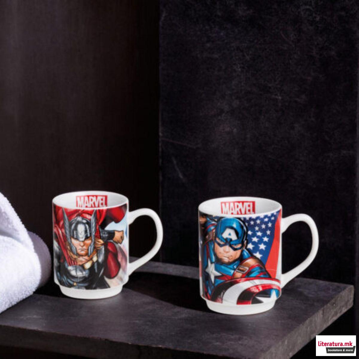 Шолја во метална кутија, Marvel: Captain America, 350ml 