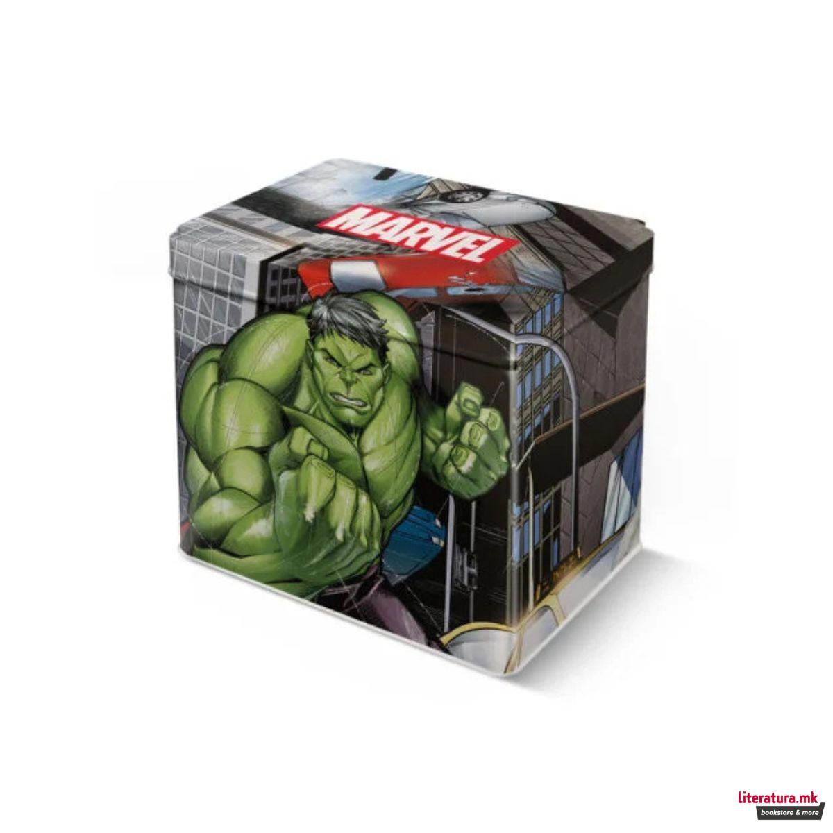 Шолја во метална кутија, Marvel: Hulk, 350ml 