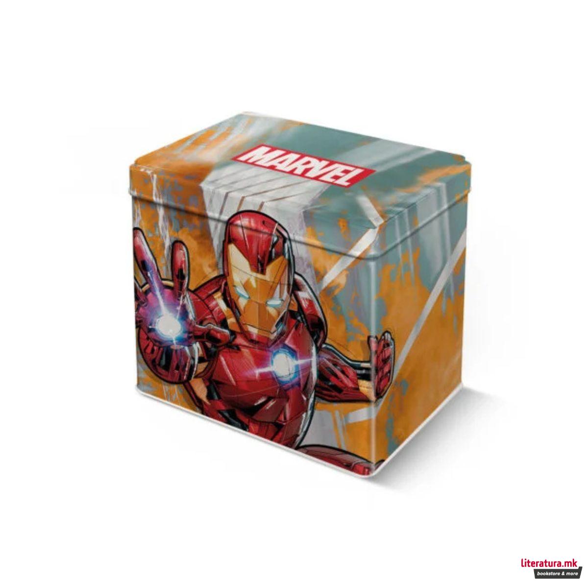 Шолја во метална кутија, Marvel: Iron Man, 350ml 