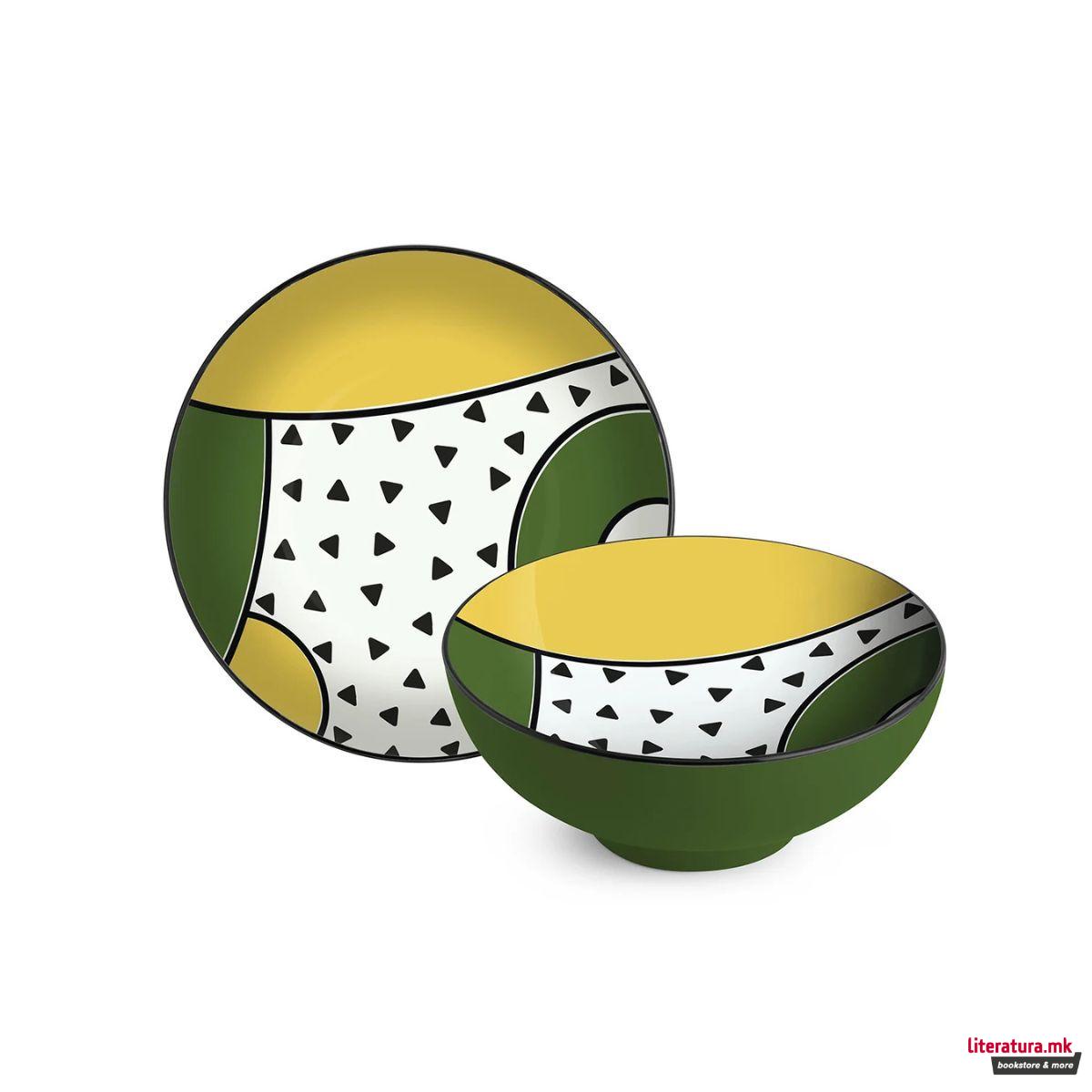 Длабок сад, Warà Poke Bowl Green, Ø20.5 cm