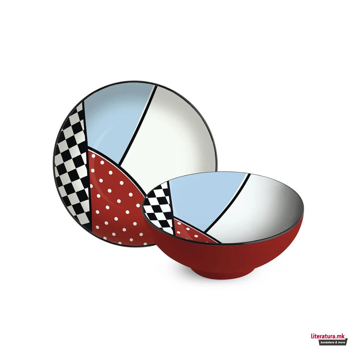 Длабок сад, Warà Poke Bowl Red, Ø20.5 cm 