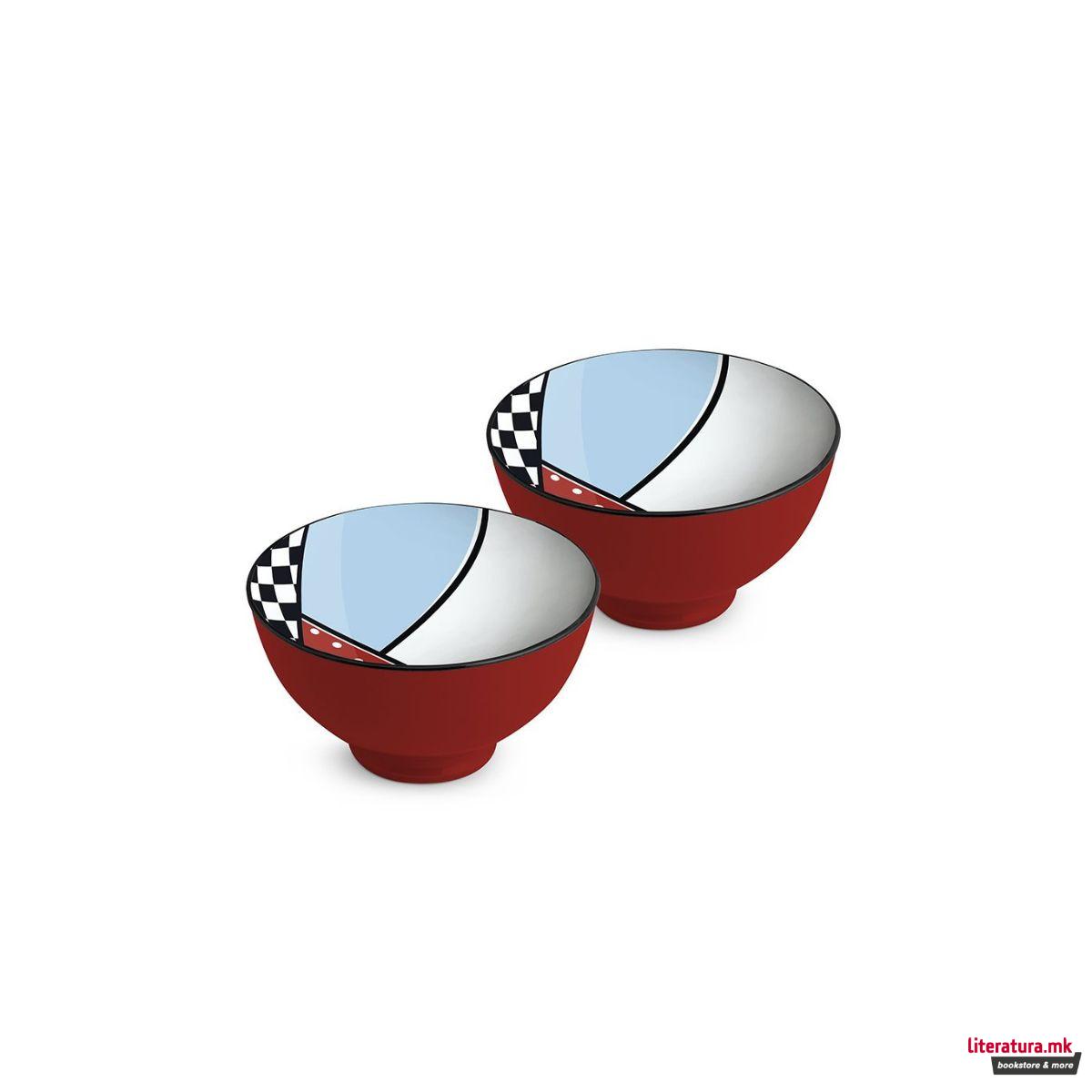 Сет од 2 мали длабоки садови, Warà Red, Ø11.5 cm 