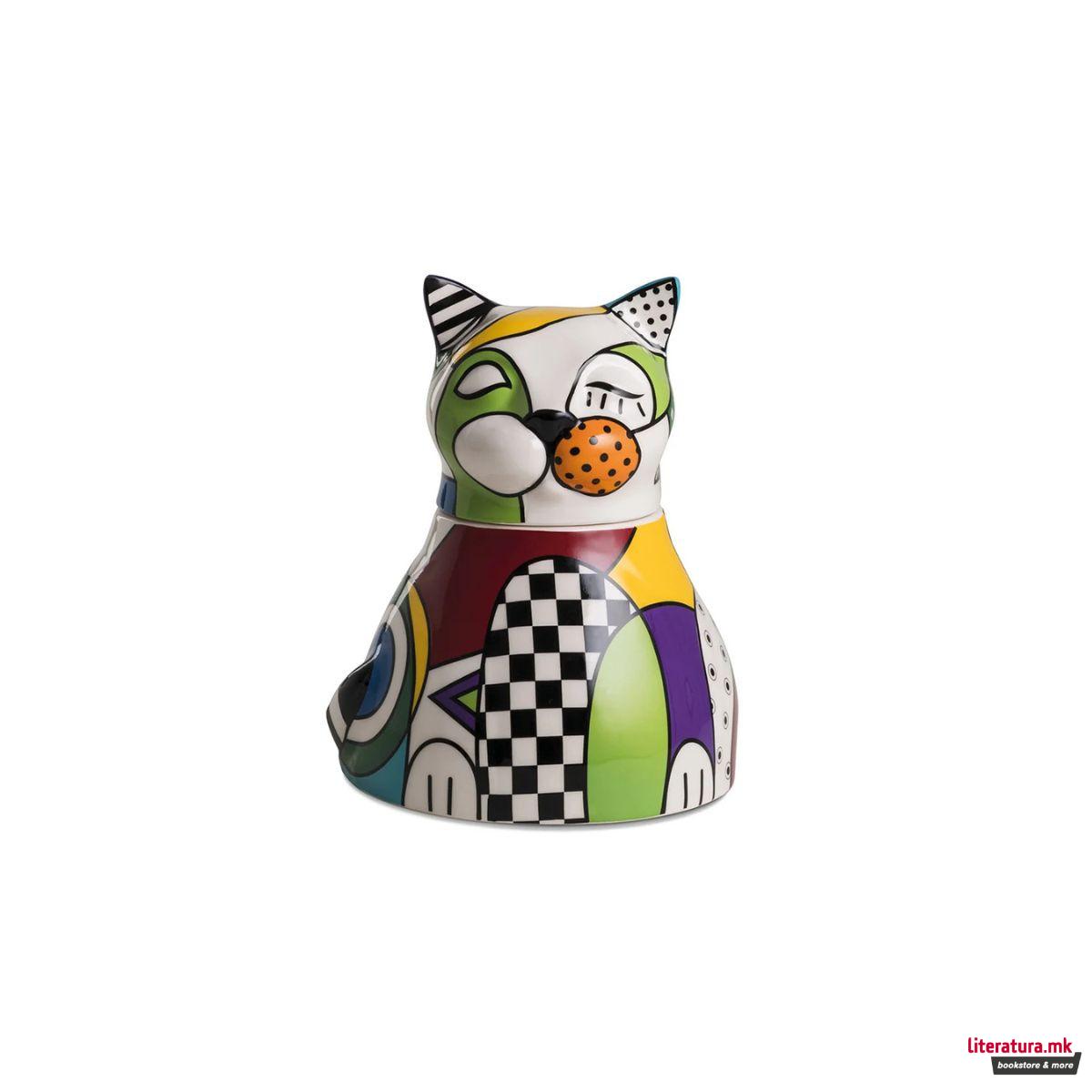 Декоративна керамичка кутија, Warà Cat, 15.5 x 20 cm 