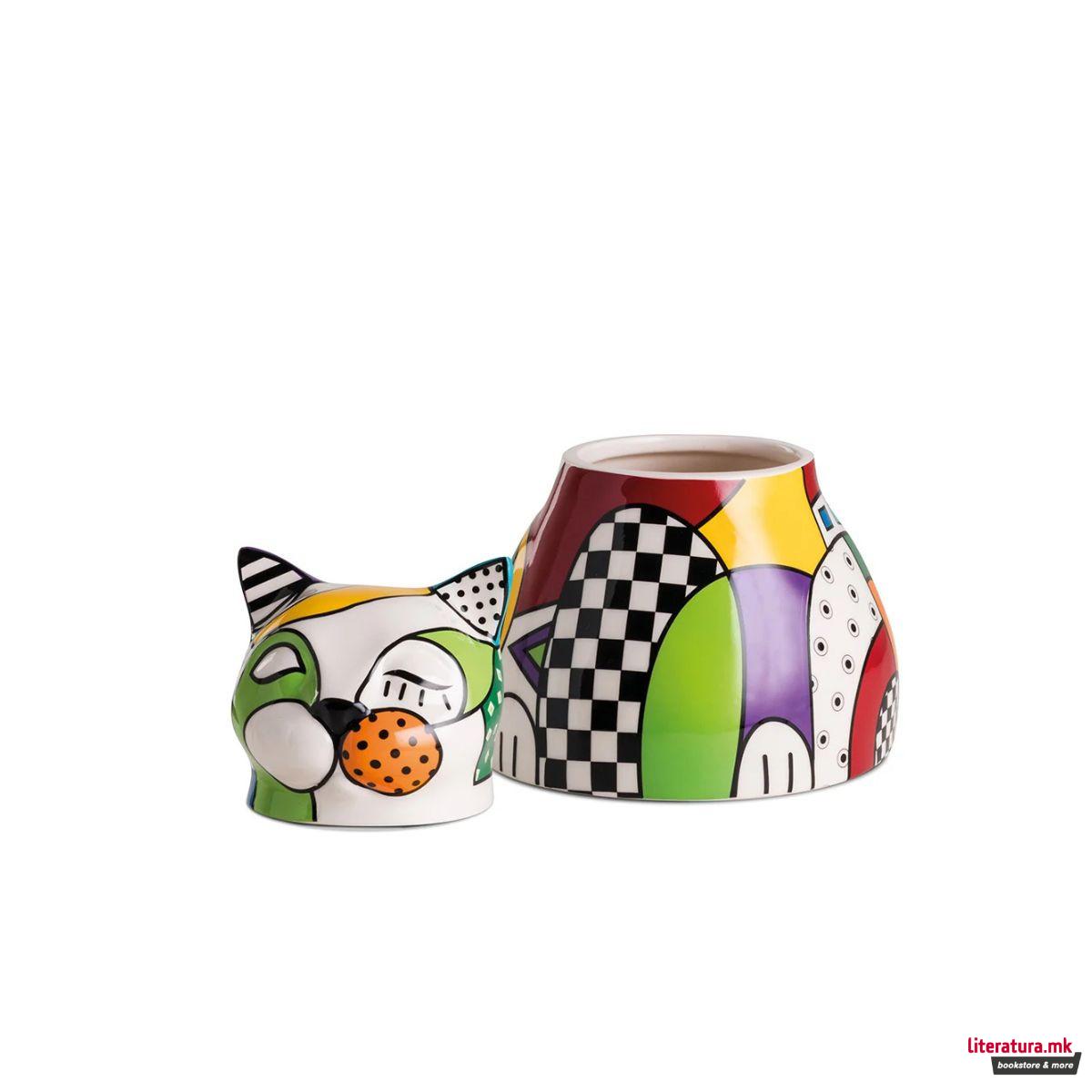 Декоративна керамичка кутија, Warà Cat, 15.5 x 20 cm 