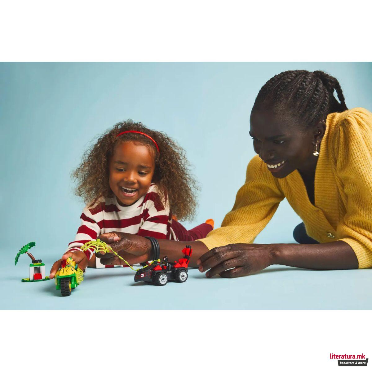 LEGO коцки, Marvel, Spin and Electro Dinosaur Vehicle Chase 