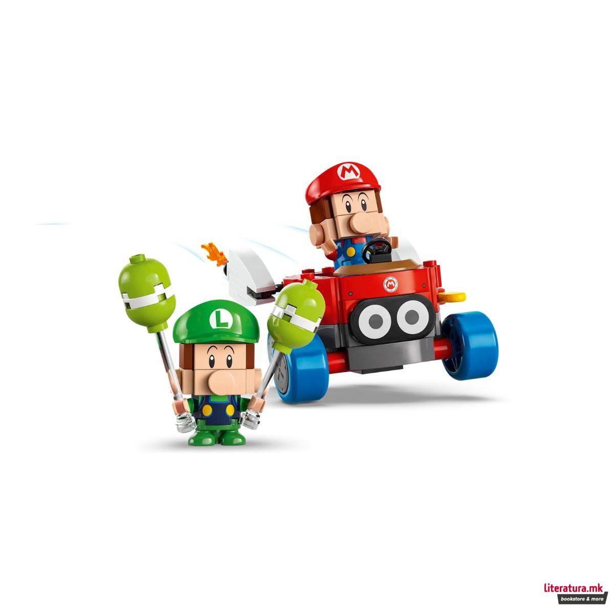 LEGO коцки, Super Mario, Mario Kart™ – Baby Mario vs. Baby Luigi 