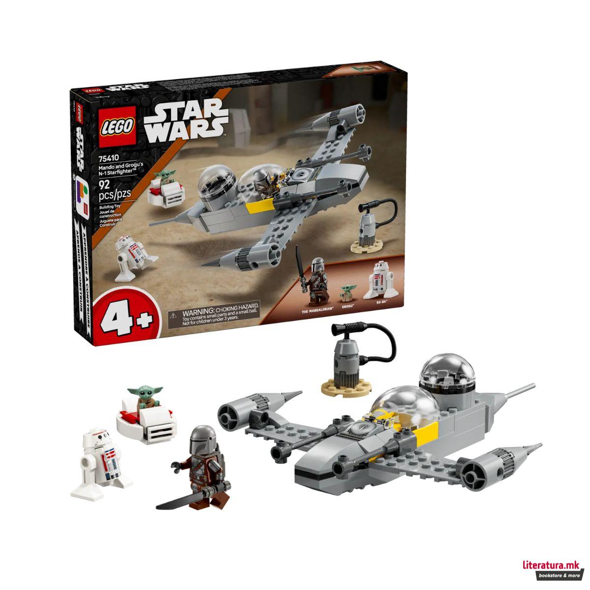 LEGO коцки, Star Wars, Mando and Grogu's N-1 Starfighter™ 