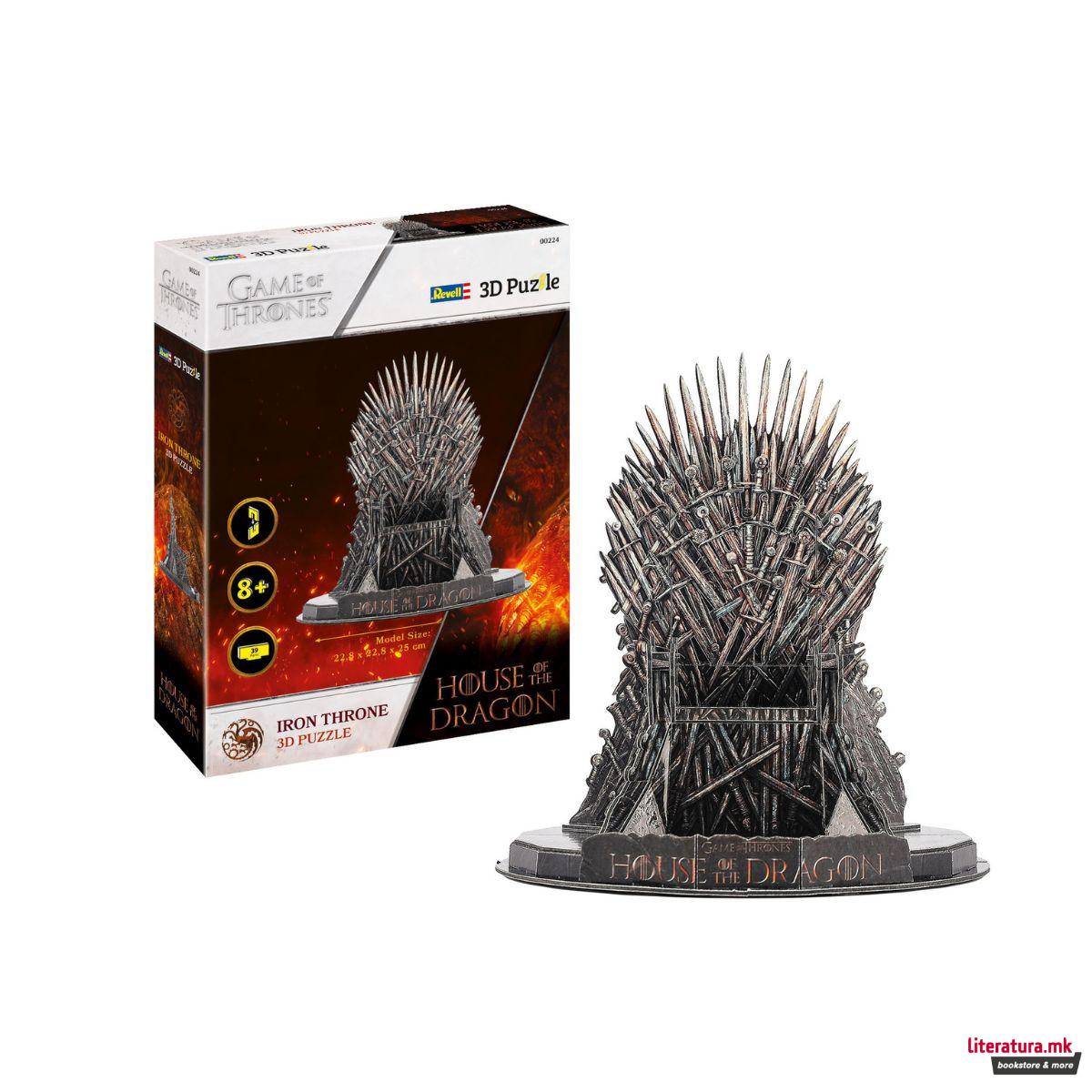 3D сложувалка, GoT: House of the Dragon - Iron Throne, 39 парчиња 