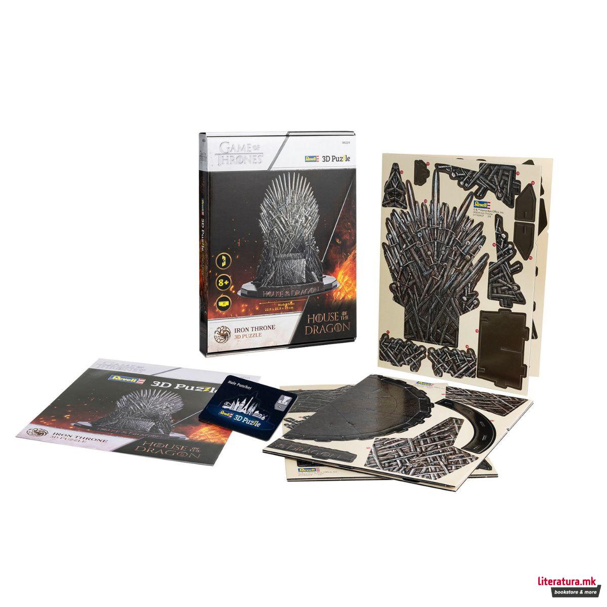 3D сложувалка, GoT: House of the Dragon - Iron Throne, 39 парчиња 