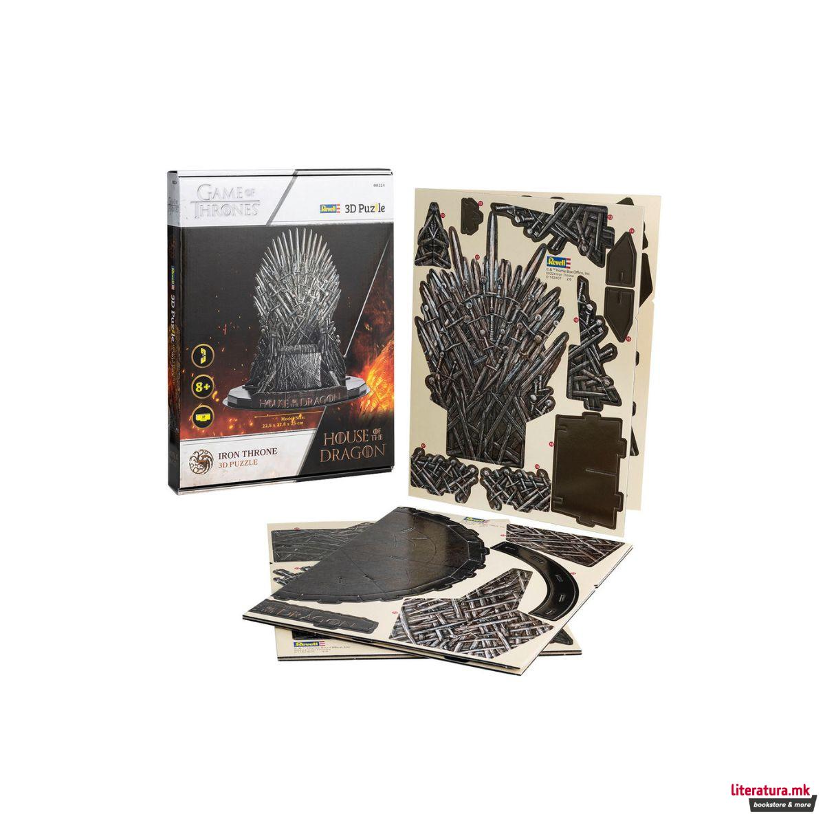 3D сложувалка, GoT: House of the Dragon - Iron Throne, 39 парчиња 