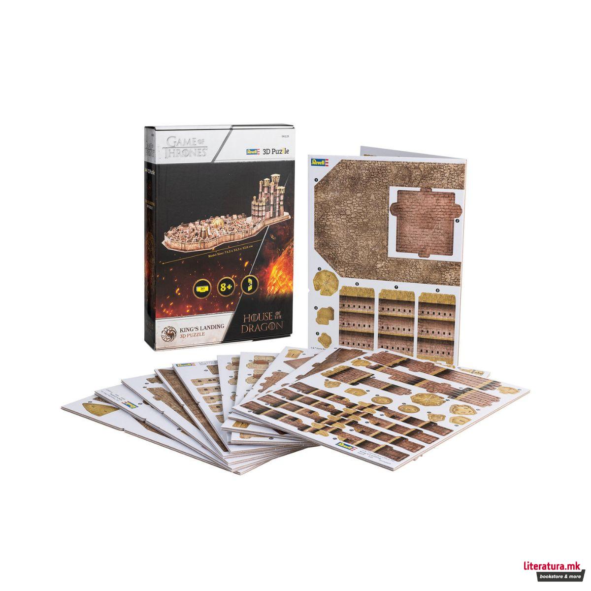 3D сложувалка, GoT: House of the Dragon - King's Landing, 262 парчиња 
