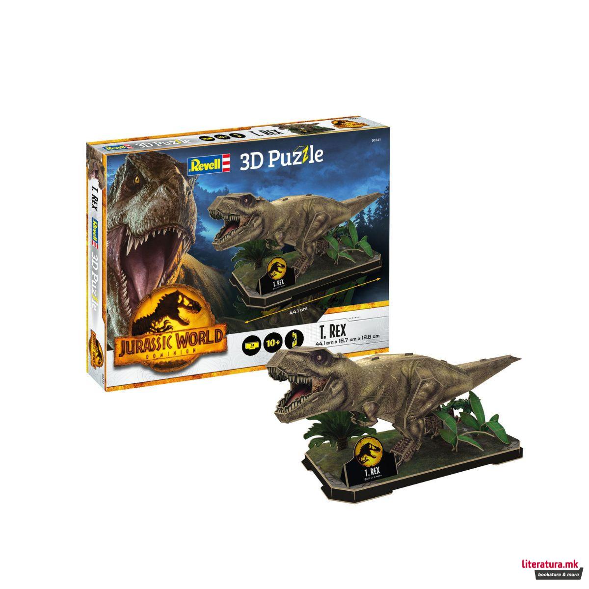 3D сложувалка, Jurassic World Dominion - T. Rex, 45 парчиња 