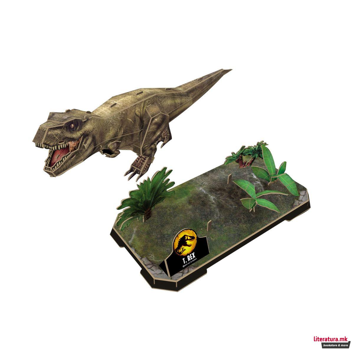 3D сложувалка, Jurassic World Dominion - T. Rex, 45 парчиња 
