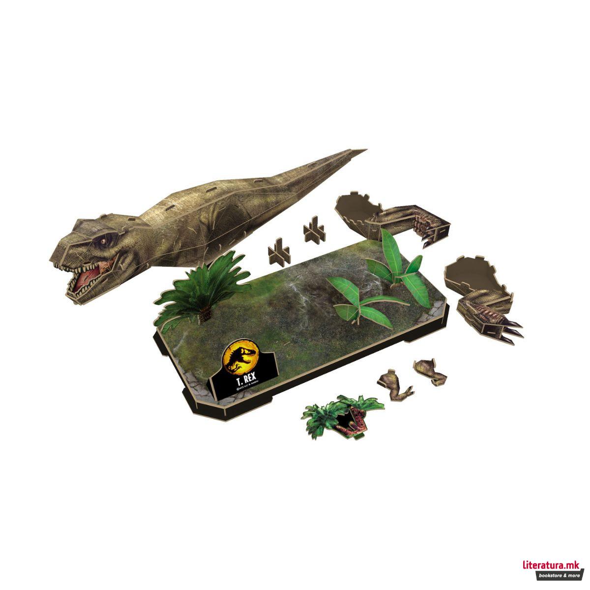 3D сложувалка, Jurassic World Dominion - T. Rex, 45 парчиња 