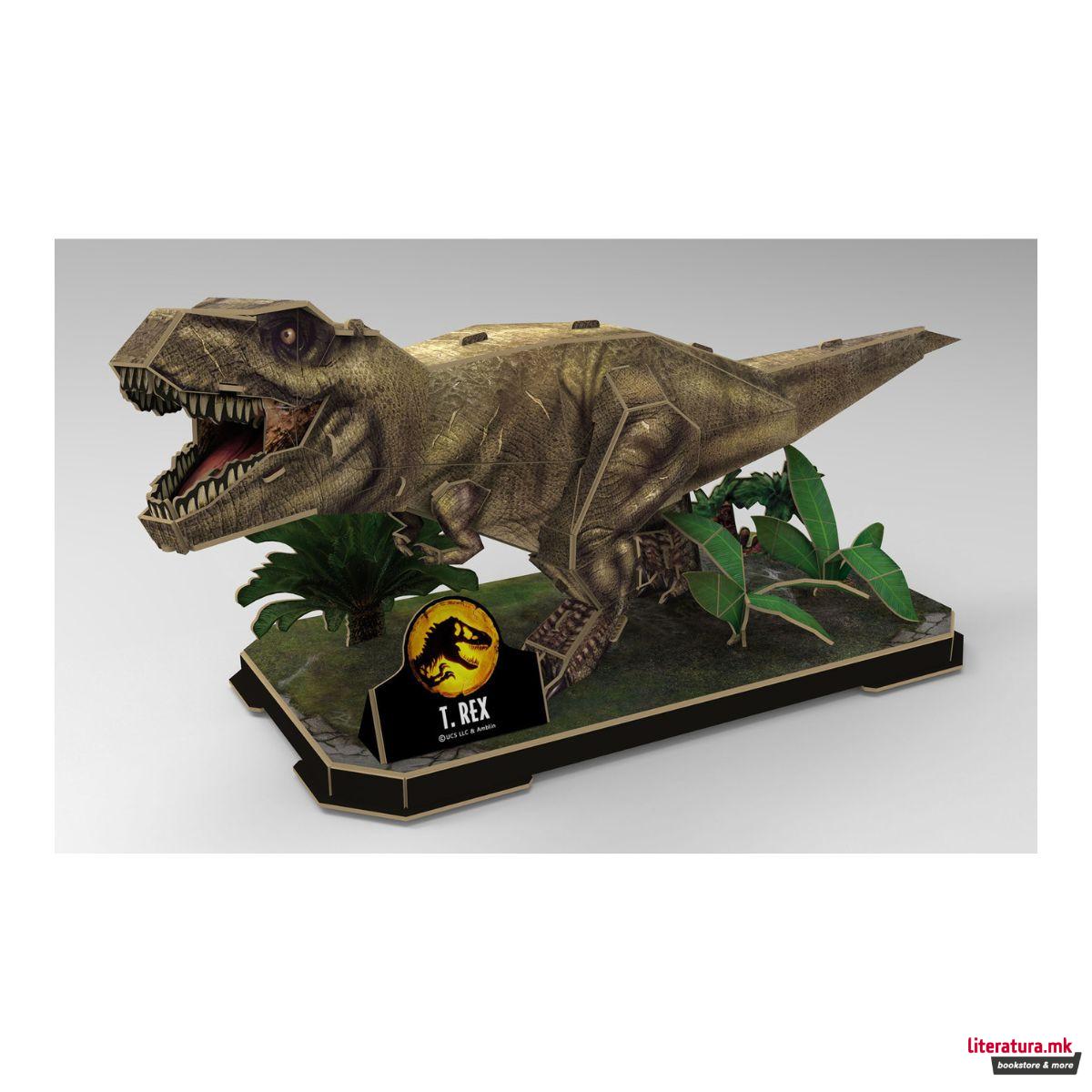 3D сложувалка, Jurassic World Dominion - T. Rex, 45 парчиња 