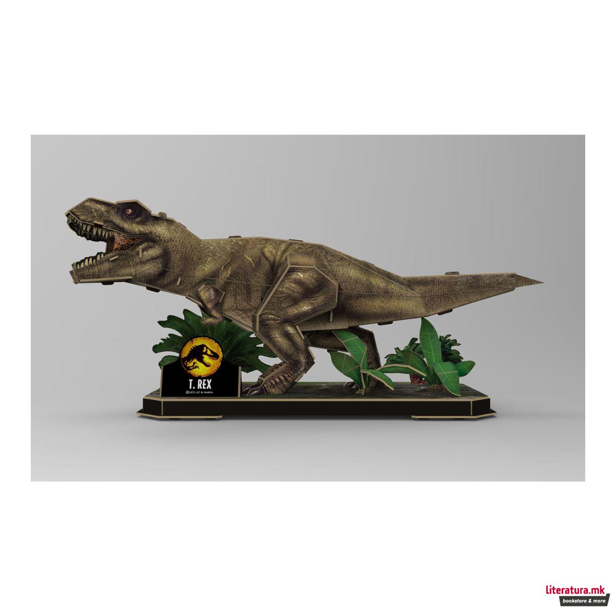 3D сложувалка, Jurassic World Dominion - T. Rex, 45 парчиња 