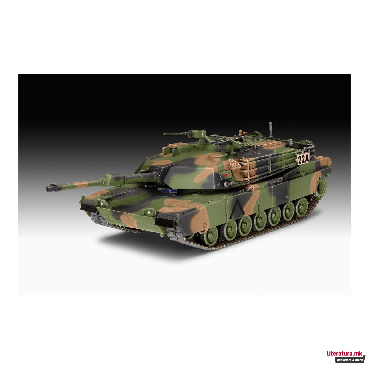 Макета + бои и алатки, Model Set M1A1 AIM(SA)- M1A2 Abrams, 1:72 