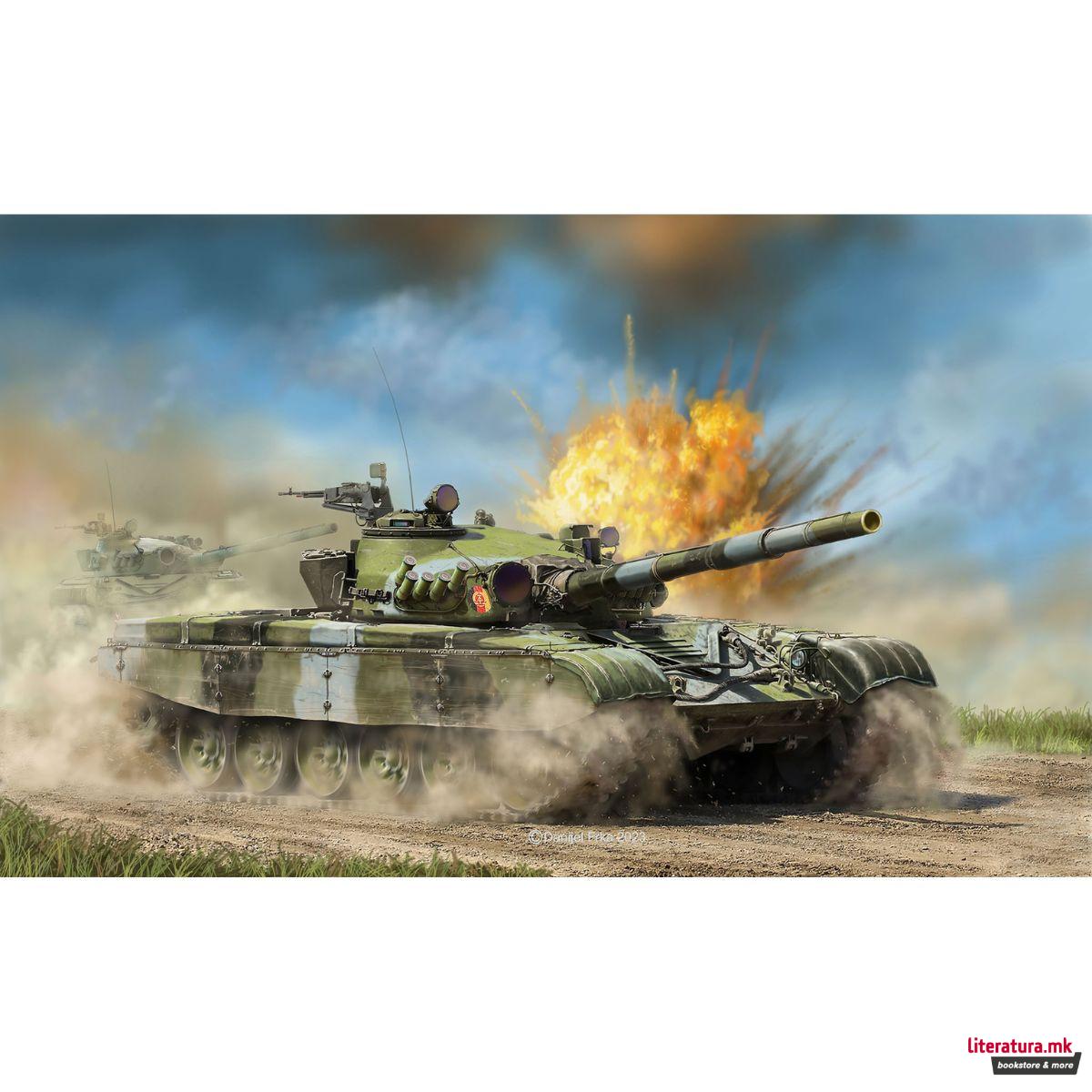 Макета + бои и алатки, Model Set T-72 M1, 1:72 