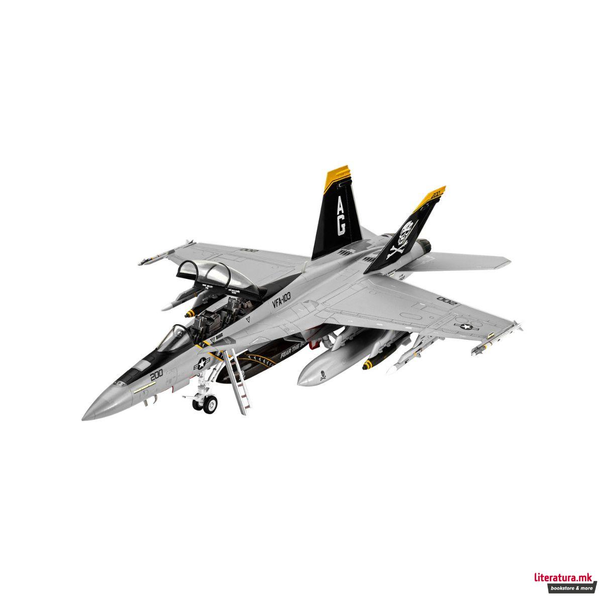 Макета + бои и алатки, Model Set F-A-18F Super Hornet, 1:72 
