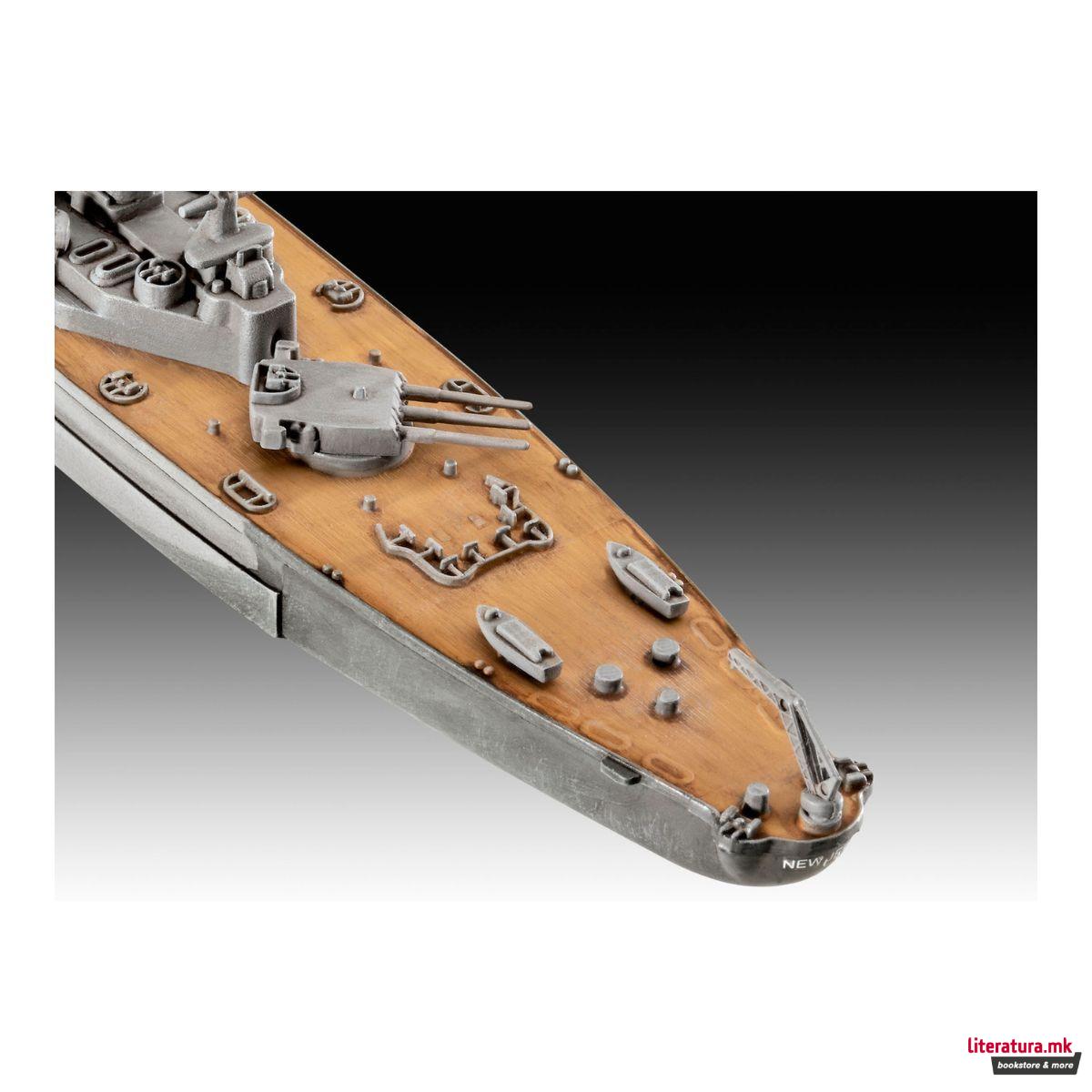 Макета + бои и алатки, Model Set Battleship USS New Jersey, 1:1200