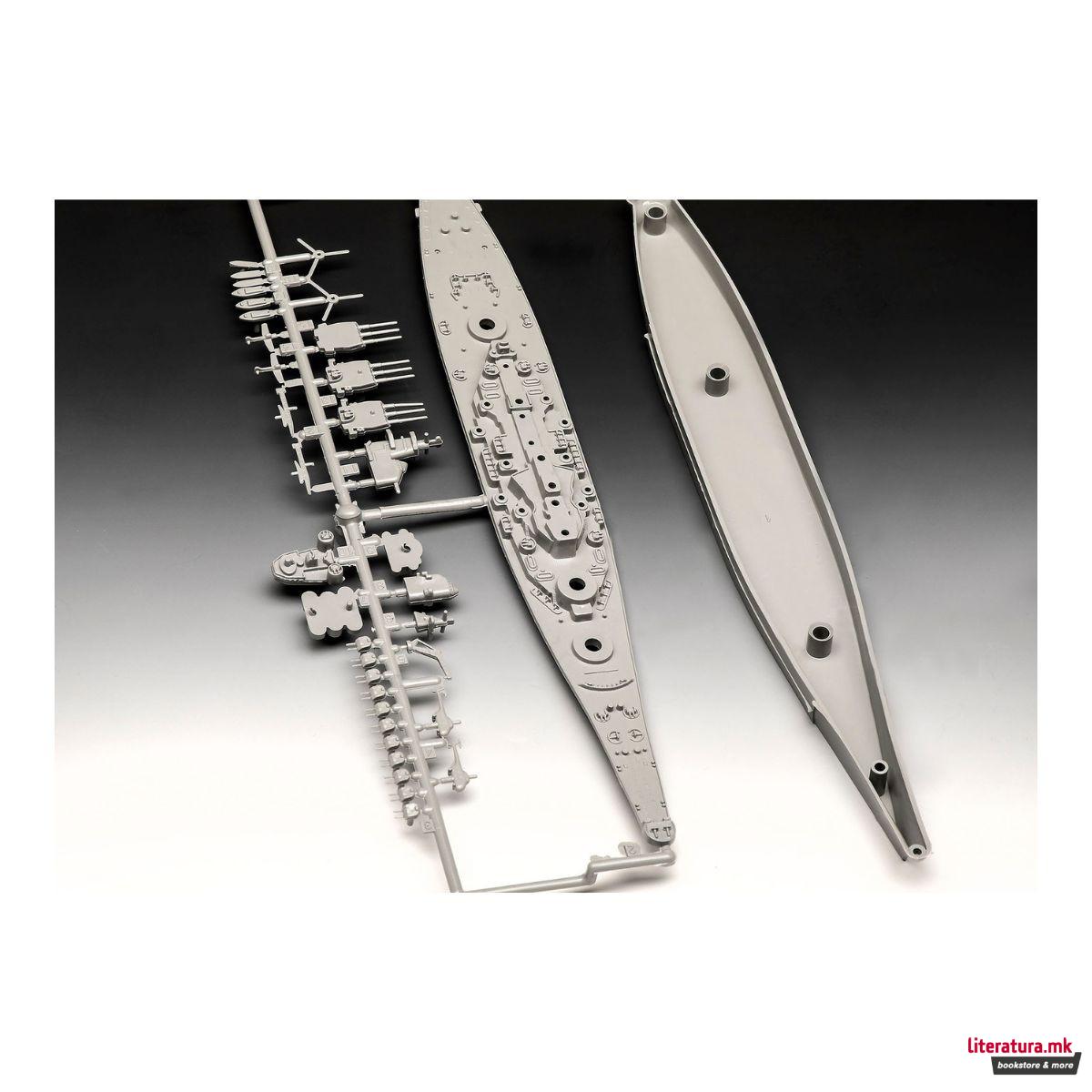 Макета + бои и алатки, Model Set Battleship USS New Jersey, 1:1200