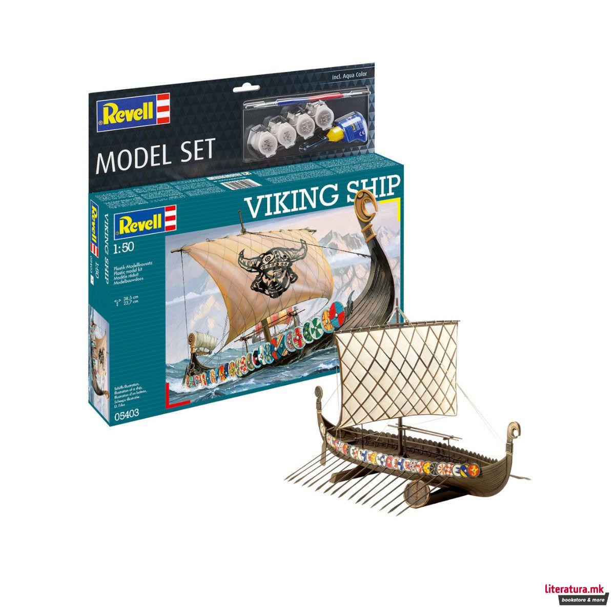 Макета + бои и алатки, Model Set Viking Ship, 1:50 