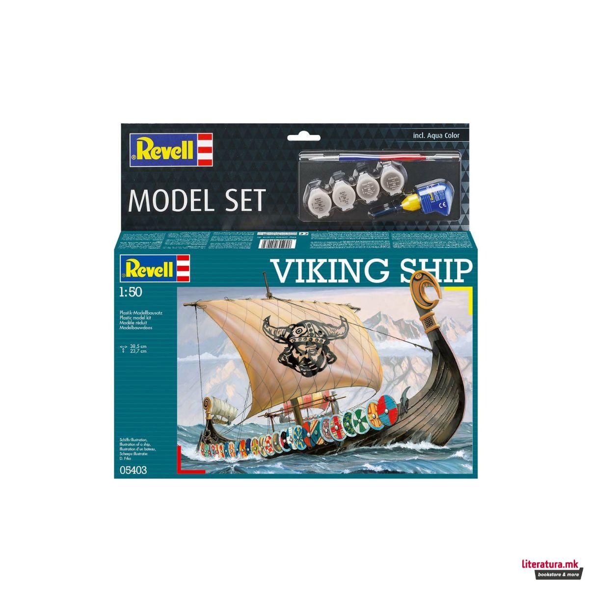 Макета + бои и алатки, Model Set Viking Ship, 1:50 