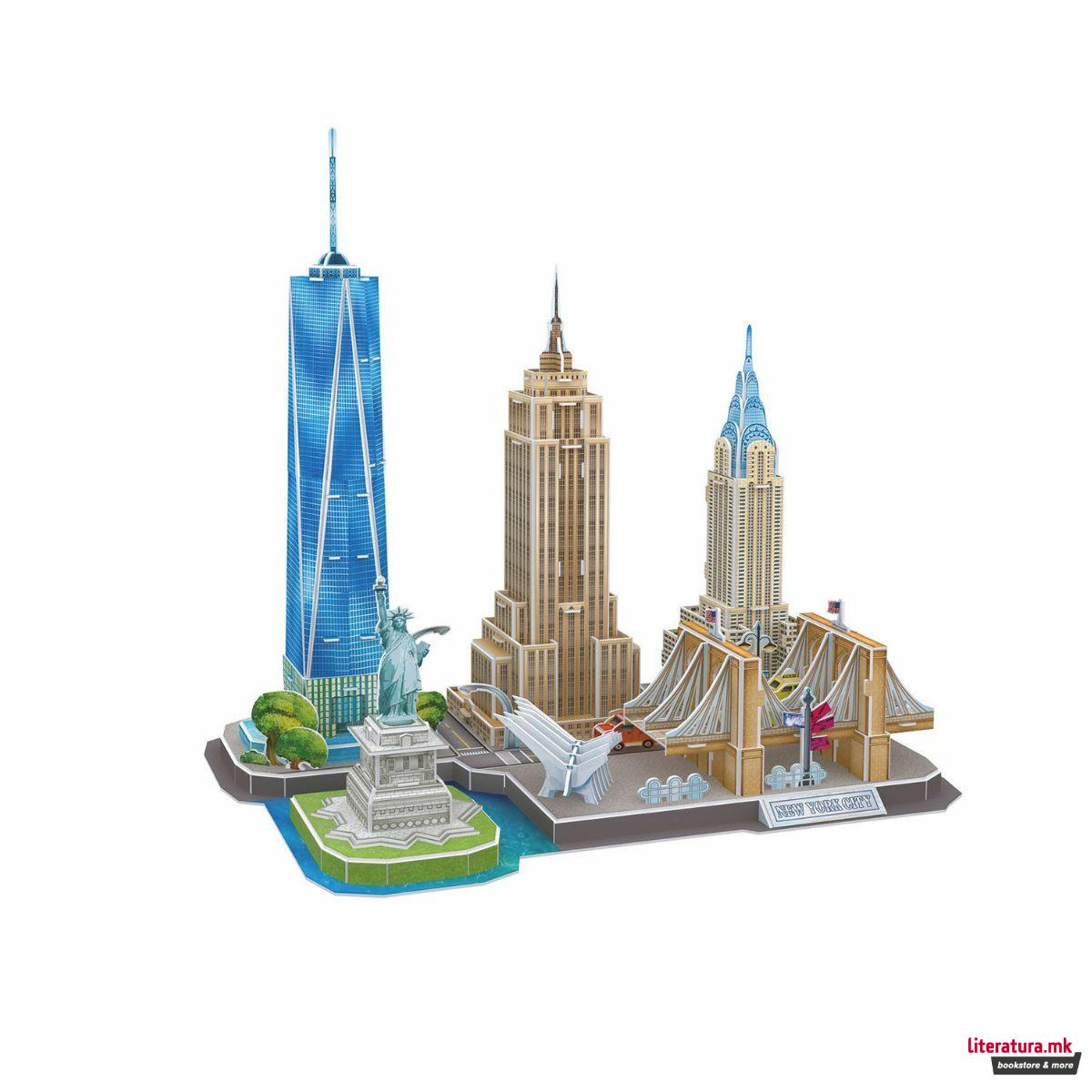 3D сложувалка, New York Skyline, 123 парчиња
